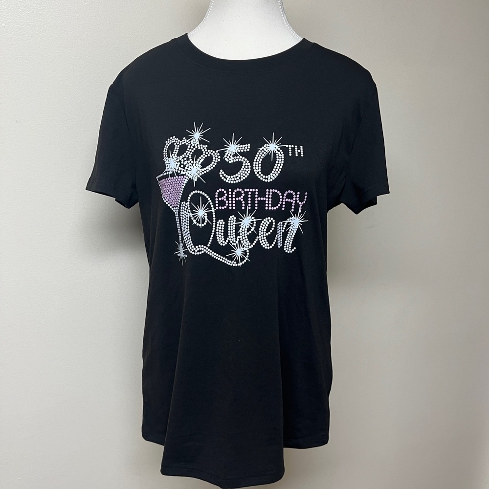 50th birthday T shirt, NIP, P2P 19.5”, Sz Med